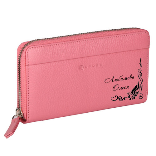 Кошелёк женский с гравировкой Colors Flamingo CROSS , цвет розовый