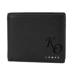 Кошелёк мужской с гравировкой RTC Black CROSS, чёрный