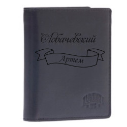 Бумажник мужской с гравировкой Dawson KLONDIKE , чёрный