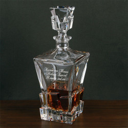 Штоф для виски с именной гравировкой "Кубики льда"