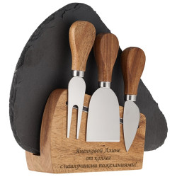 Набор для сыра с гравировкой «Морбье»