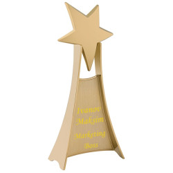 Стела с гравировкой "Счастливая звезда", цвет золото