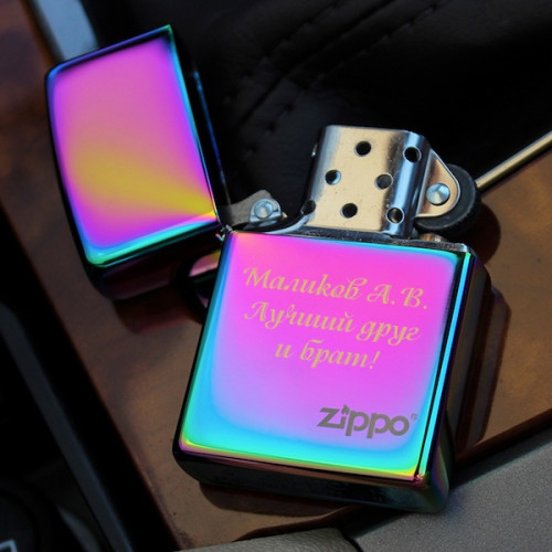 Зажигалка ZIPPO Classic с покрытием Spectrum, с гравировкой