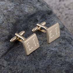 Запонки с гравировкой "Стандарт", цвет золото, глянцевые