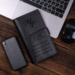 Портмоне из натуральной кожи с гравировкой "Берлин"