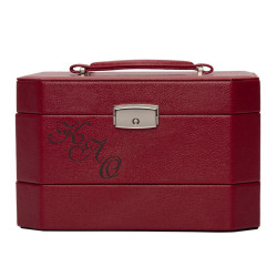 Шкатулка для украшений с персональной гравировкой «Мальвина», цвет бордовый