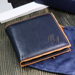 Портмоне синее с гравировкой "Палермо"