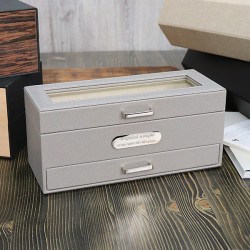 Шкатулка для часов на 4 отделения с гравировкой «Виконт»