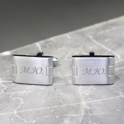 Запонки прямоугольные с гравировкой "Кант"