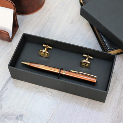 Подарочный набор ручка Pierre Cardin и запонки с гравировкой "Verde"