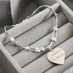 Серебряный браслет с гравировкой "Венера"