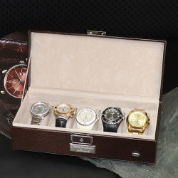 Шкатулка для часов "Хранитель времени", с гравировкой, 5 отделений