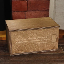 Пенал с гравировкой под 2 бокала для виски