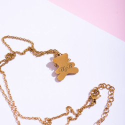 Кулон с персональной гравировкой "Любимый мишка"