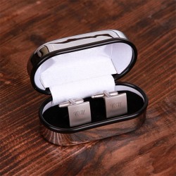 Квадратные запонки в подарочной коробке