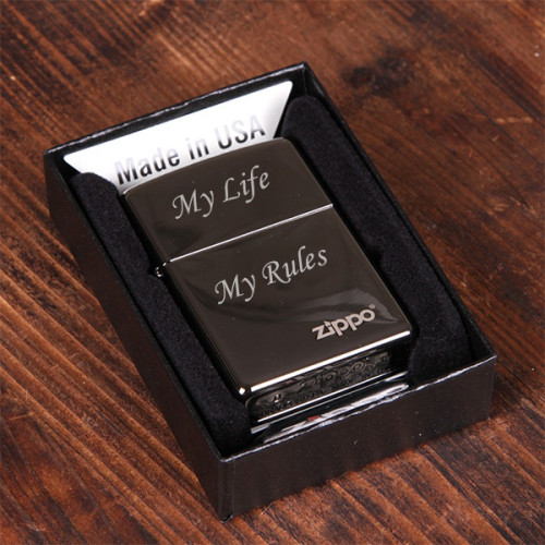 Зажигалка Zippo с логотипом с гравировкой