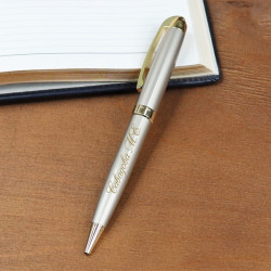 Шариковая ручка Pierre Cardin "Кембридж" с гравировкой, цвет серебряно-золотой