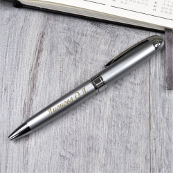 Шариковая ручка Pierre Cardin "Кембридж" с гравировкой, цвет серебряный