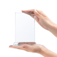 Наградная стела с гравировкой Pictory, в подарочной коробке, стекло