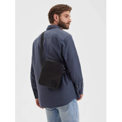 Мужская сумка-планшет из кожи  с гравировкой «Форвард», цвет черный