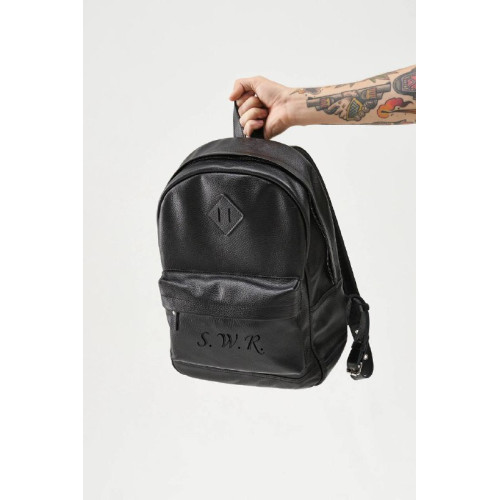 Кожаный рюкзак с гравировкой "Liberty black"