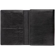 Ежедневник-портфолио с гравировкой кожаный  Napoli, недатированный, чёрный