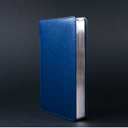 Синий ежедневник с серебряным срезом с гравировкой "Lexicon"