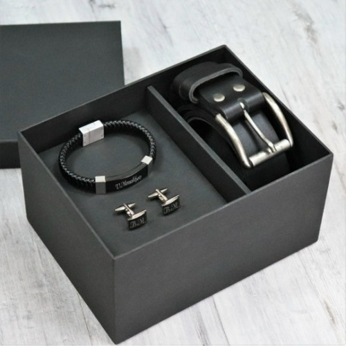 Подарочный набор мужских аксессуаров с персональной гравировкой "Малекон"