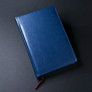 Синий ежедневник с серебряным срезом с гравировкой "Lexicon"