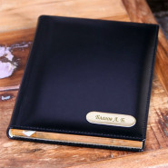 Набор кожаный ежедневник с золотым срезом + ручка Parker с гравировкой в подарочной коробке