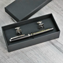 Подарочный набор запонки и ручка Pierre Cardin с персональной гравировкой "Лоренцо"