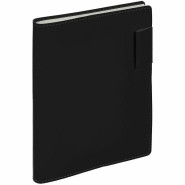 Именной ежедневник с гибкой обложкой, покрытием soft touch «Дженга», цвет чёрный