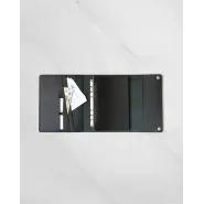 Кожаный органайзер на кольцах А5 "Memo Black" с гравировкой