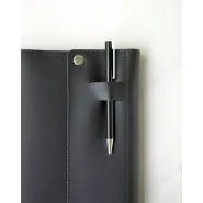 Кожаный органайзер на кольцах А5 "Memo Black" с гравировкой