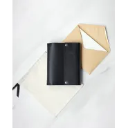 Кожаный органайзер на кольцах А5 "Memo Black" с гравировкой