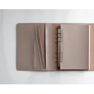 Кожаный органайзер на кольцах А5 "Memo Latte" с гравировкой
