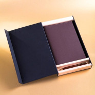 Именной ежедневник со сменным блоком «Index», цвет коричневый