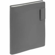 Именной ежедневник с гибкой обложкой, покрытием soft touch «Дженга», цвет серый