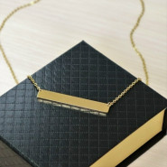 Кулон с гравировкой "Агата", цвет золото