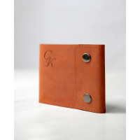 Портмоне на кнопках с гравировкой "Балтимор", цвет рыжий