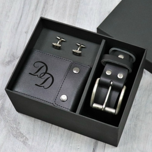 Подарочный набор мужских аксессуаров с персональной гравировкой "Сансет"