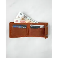 Портмоне на кнопках с гравировкой "Балтимор", цвет рыжий