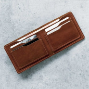 Портмоне с гравировкой, цвет рыжий