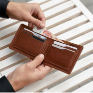 Портмоне с гравировкой, цвет рыжий