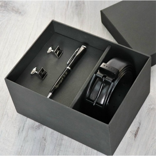 Подарочный набор мужских аксессуаров с персональной гравировкой "Треви"