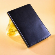 Кожаный ежедневник с гравировкой «Аллегро», сменный блок, черный с золотым срезом