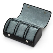 Шкатулка для часов с гравировкой «Tempus” Jardin D'Ete, цвет черный, 18,8 х 11,3 х 8,6 см