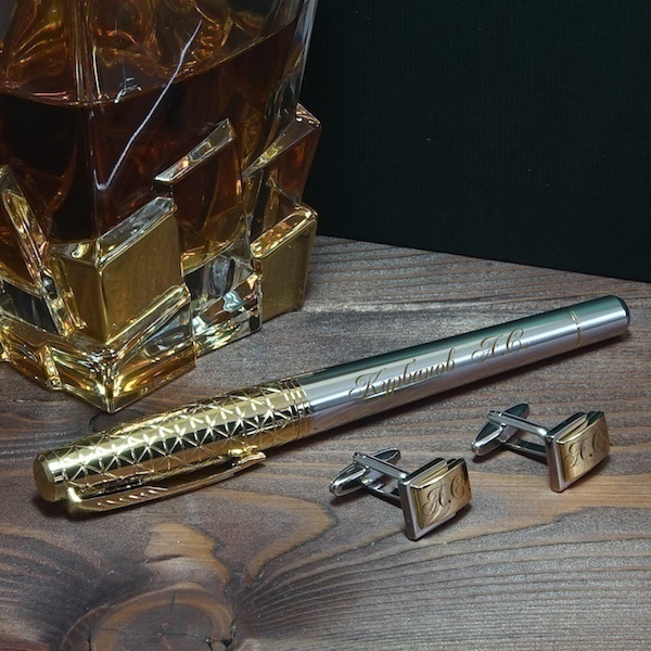 Премиальный набор ручка Parker и запонки с гравировкой Ritz