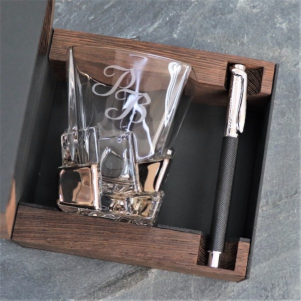 Подарочный набор стакан для виски и ручка Parker Лайсвуд