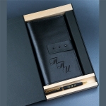 Подарочный набор портмоне и ручка Pierre Cardin с гравировкой Берже, цвет черный